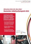 Arbeitsschutzpreis 2013 – Plakat Plakat: Arbeitsschutzpreis 2013, © DGUV