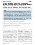 Variable Strength of Forest Stand Attributes and Weather Conditions on the Questing Activity of Ixodes ricinus Ticks over Years in Managed Forests, © PLOS One