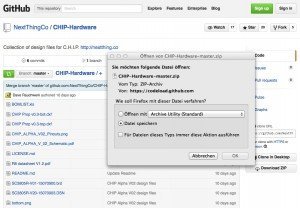 C.H.I.P. auf GitHub, © Next Thing Co. – GitHub, Inc.