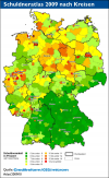 Schuldneratlas 2009 Private Verschuldung nach Kreisen