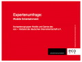 eco: Expertenumfrage Mobile Entertainment eco: Expertenumfrage Mobile Entertainment