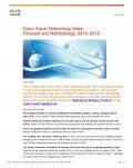 Cisco Visual Networking Index – Forecast and Methodology, 2010–2015 Cisco Visual Networking Index – Forecast and Methodology, 2010–2015