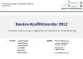 Hochschule Darmstadt – Fachbereich Wirtschaft: Kunden-Konfliktmonitor 2012 Kunden-Konfliktmonitor 2012, © Hochschule Darmstadt – Fachbereich Wirtschaft