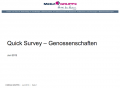 Mega Quick Survey: Genossenschaften (Juni 2012) Mega Quick Survey: Genossenschaften (Juni 2012), © Mega eG