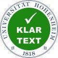 Siegel der Klartext-Initiative Hohenheim Siegel der Klartext-Initiative, © Universität Hohenheim