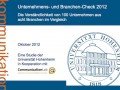 Unternehmens- und Branchen-Check 2012 Unternehmens- und Branchen-Check 2012, © Universität Hohenheim