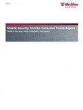 Mobile Security – McAfee Consumer Trends Report, © McAfee