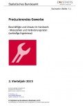 Produzierendes Gewerbe: Beschäftigte und Umsatz im Handwerk - Messzahlen und Veränderungsraten (vorläufige Ergebnisse 2. Vierteljahr 2013), © Destatis 2013