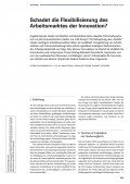 Schadet die Flexibilisierung des Arbeitsmarktes der Innovation? © Wirtschafts- und Sozialwissenschaftliches Institut (WSI): ALFRED KLEINKNECHT, C. W. M. NAASTEPAD, SERVAAS STORM, ROBERT VERGEER