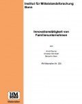 Innovationstätigkeit von Familienunternehmen, © IfM Bonn 2013