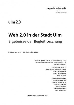 Web 2.0 in der Stadt Ulm – Ergebnisse der Begleitforschung, © TICC