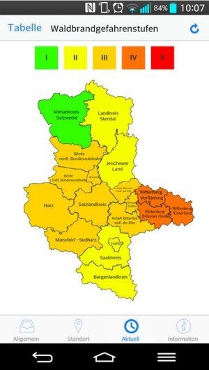Waldbrand-App Sachsen-Anhalt (Screenshot, © Google Store)