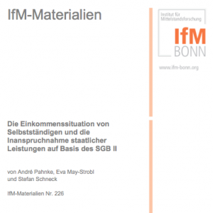 Die Einkommenssituation von Selbstständigen und die Inanspruchnahme staatlicher Leistungen auf Basis des SGB II, © IfM Bonn