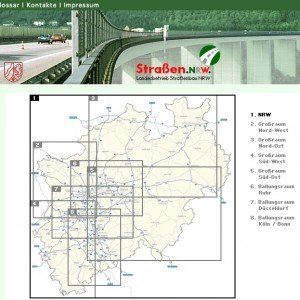 Straßen.NRW, Screenshot © Landesbetrieb Straßenbau Nordrhein-Westfalen