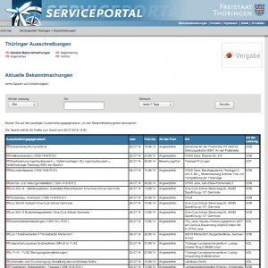 Vergabeplattform Thüringen, © Thüringer Finanzministerium