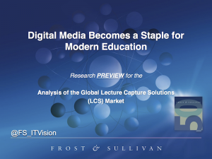 Digital Media Becomes a Staple for Modern Education (© Frost & Sullivan 2014)