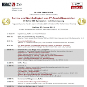 10. OSE-Symposium: Escrow und Nachhaltigkeit von IT-Geschäftsmodellen, © OSE