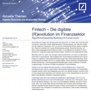 Fintech – Die digitale (R)evolution im Finanzsektor, © DB Research