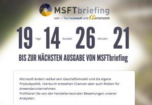 © MSFTbriefing - techconsult & avispador