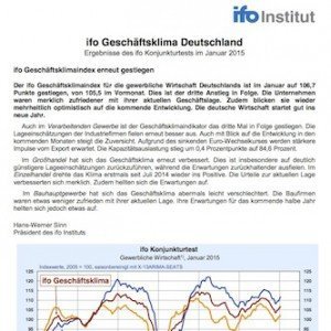 ifo Geschäftsklimaindex Januar 2015, © CESifo