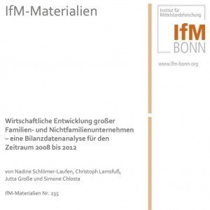 Wirtschaftliche Entwicklung großer Familien- und Nichtfamilienunternehmen, © IfM Bonn