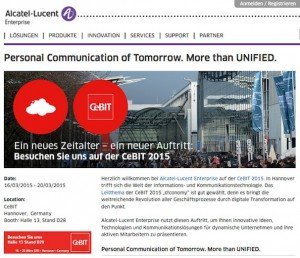Alcatel-Lucent auf der CeBIT 2015, © Alcatel-Lucent