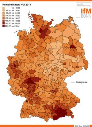 NUI-Regionenranking 2013, © IfM Bonn