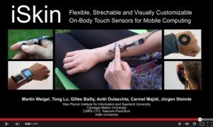 iSkin auf YouTube, © Embodied Interaction Group
