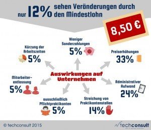 Infografik: Mindestlohn im deutschen Mittelstand, © techconsult GmbH