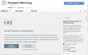 Passwort-Warnung, © Google, Inc.