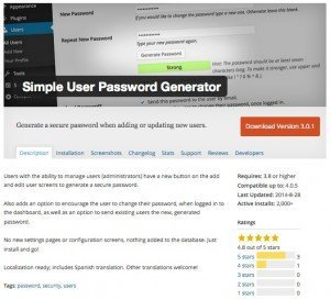Simple User Password Generator, © WordPress.org/10up