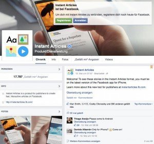 Facebook Instant Articles, © Facebook