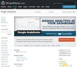 Google Analyticator, © noahkagan – WordPress