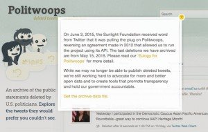 Politwoops, © Sunlight Foundation
