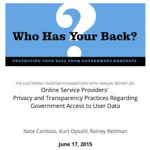 Who Has Your Back? (2015), © Electronic Frontier Foundation