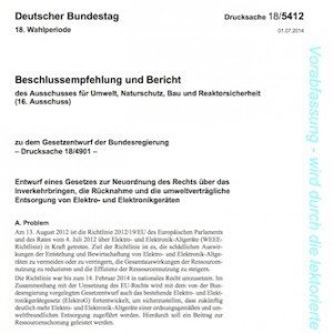 ElektroG, © Deutscher Bundestag