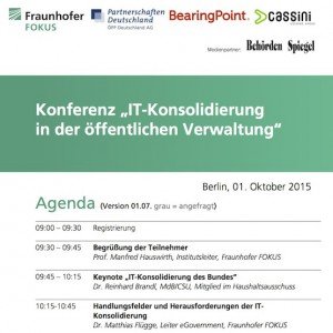 Agenda IT-Konsolidierung 2015, © Fraunhofer FOKUS