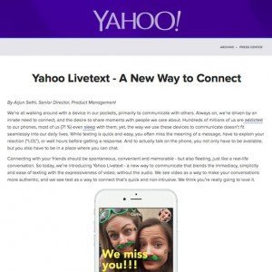 Livetext, © Yahoo
