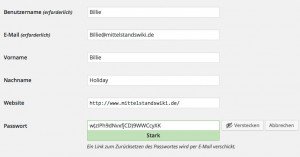 Sichere Passwörter, © WordPress