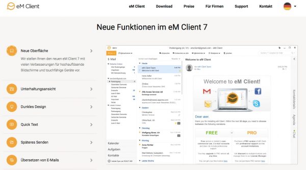 eM Client 7.1 sendet automatisch PGP-verschlüsselt