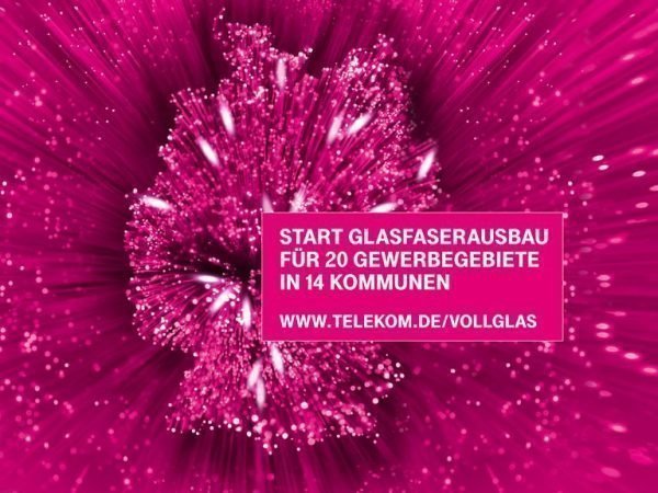 Die Telekom beginnt den Glasfasernetzausbau für 20 Gewerbegebiete