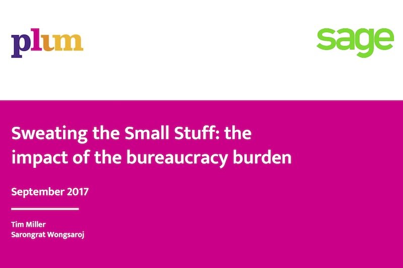 Plum: Sweating the Small Stuff: the impact of the bureaucracy burden