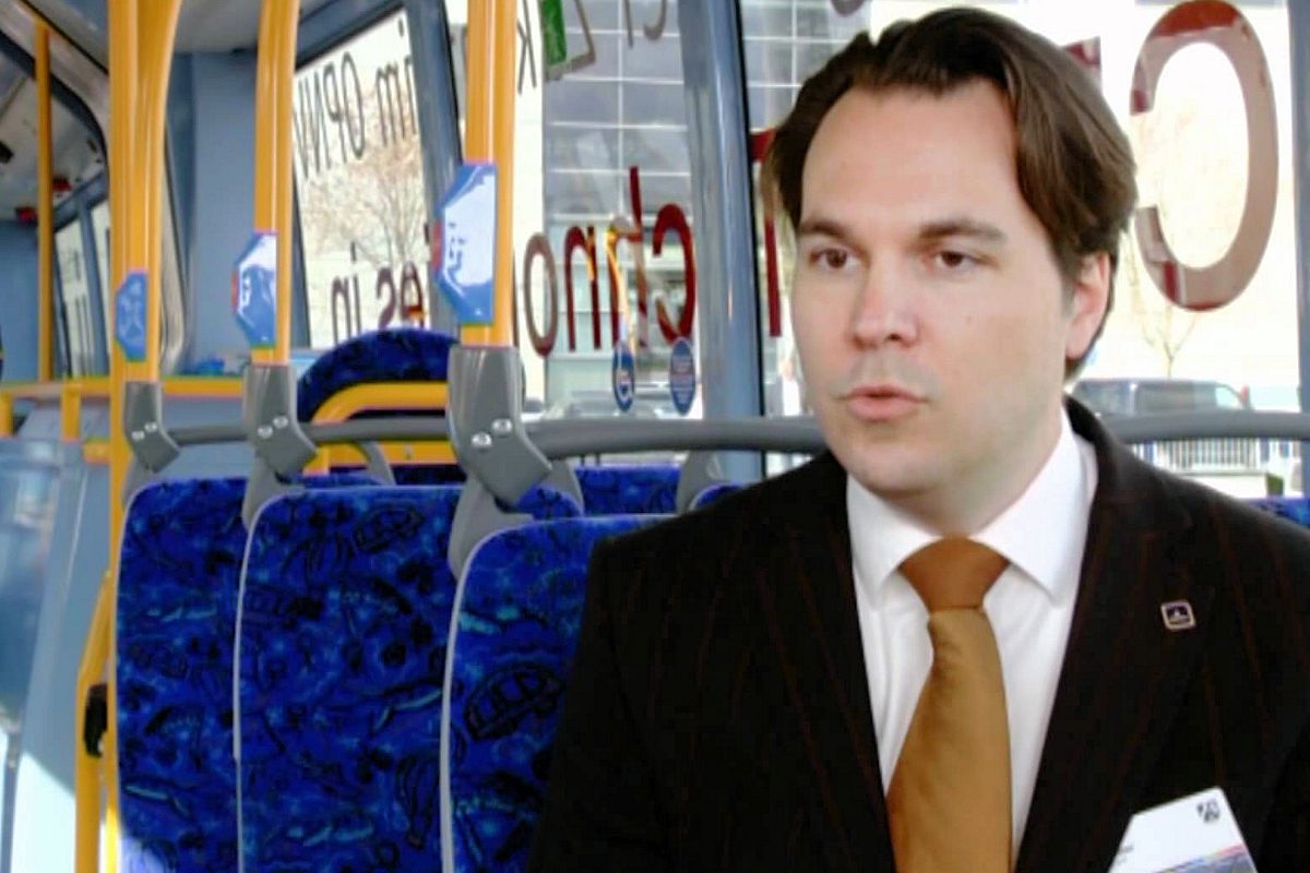 Brennstoffzellentechnik Ein Sauberer Wasserstoff Bus Fahrt Gute