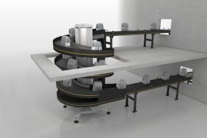 Transportspirale dreht Waren 4 Meter in die Höhe