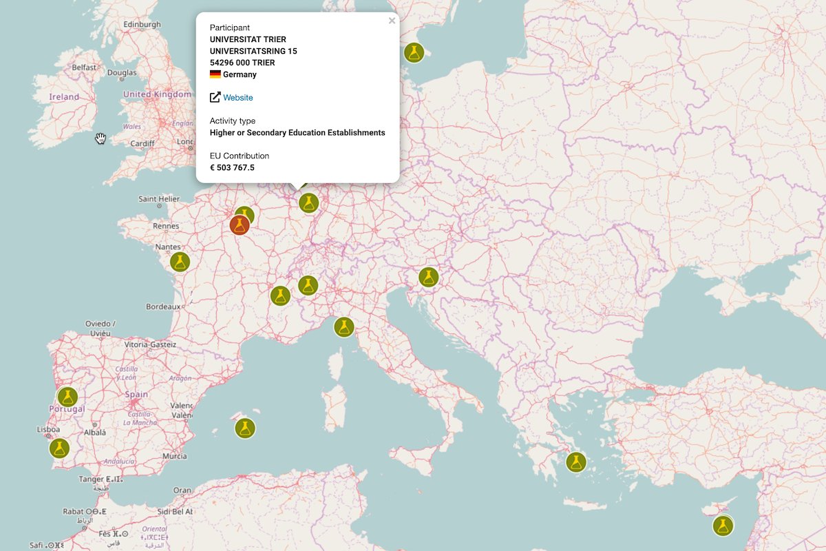 © – CORDIS/EU – OpenStreetMap