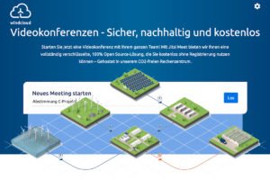Windcloud spendiert CO₂-neutrale Jitsi-Meet-Treffen