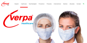 Verpa Folie produziert Mund-Nasen-Schutzmasken in Hochhygiene-Qualität