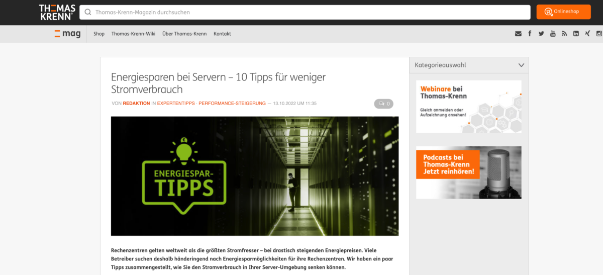 EnergiekriseDiese zehn Tipps senken den Server-Stromverbrauch