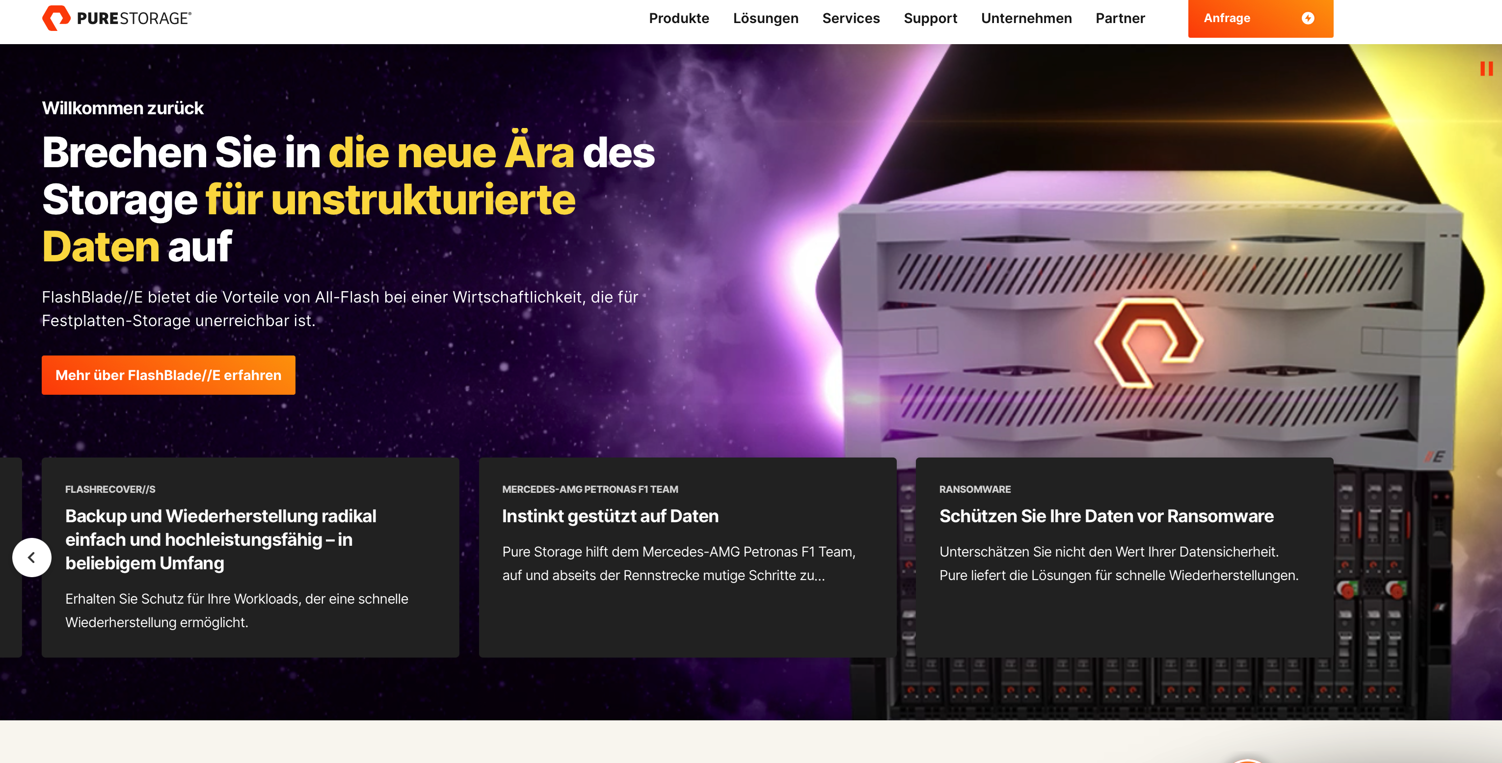 © Screenshot Pure Storage